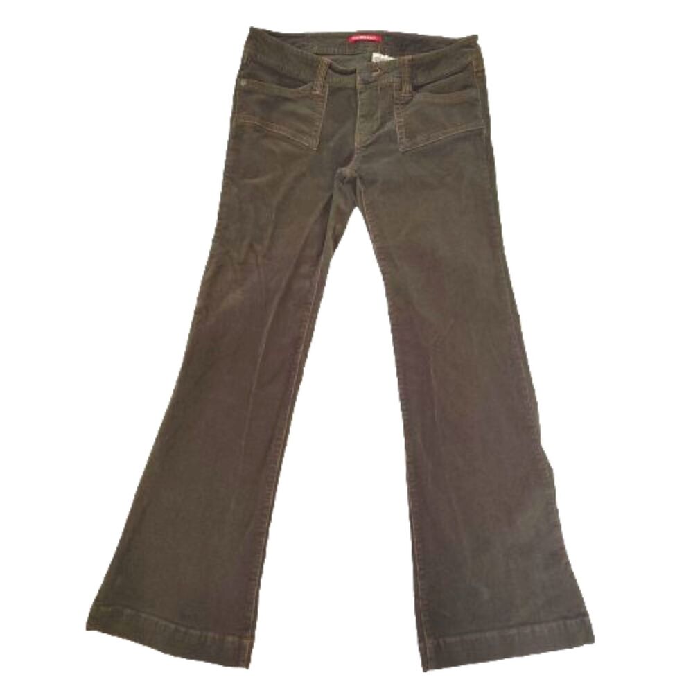 Unionbay Juniors Size 9 Brown Corduroy Bootcut Pants Stretch 5 Pocket Y2K